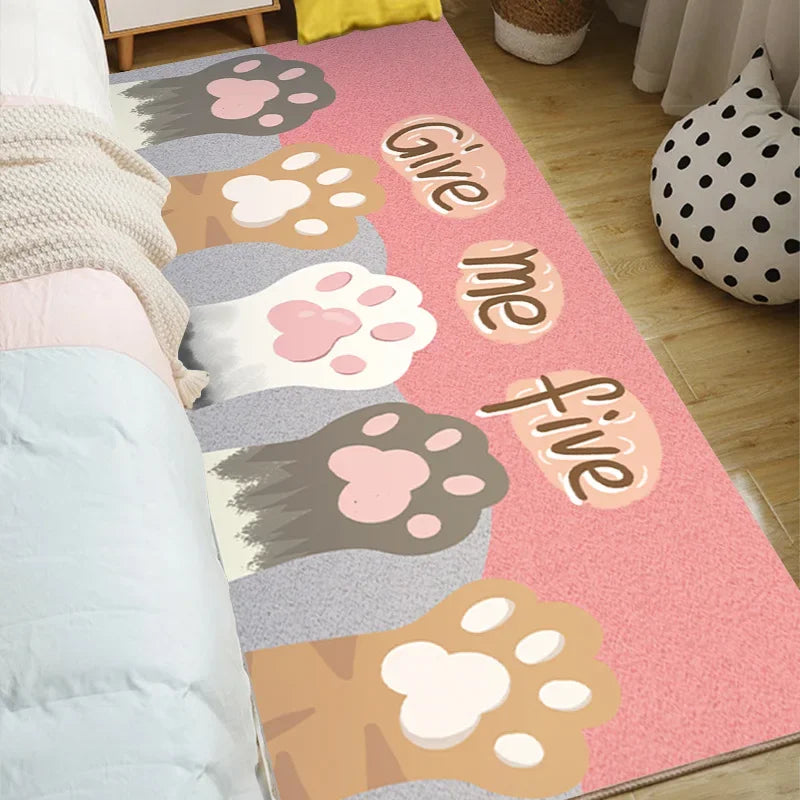 Cute Cartoon Girly Large Area Rugs for Kids Bedroom, Living Room