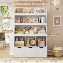 Large 55.3" Wooden Toy Storage Desk and Organizer