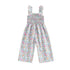 Little Girls Lovely Floral Print Wide Leg Summer Jumpsuit childrensterritory