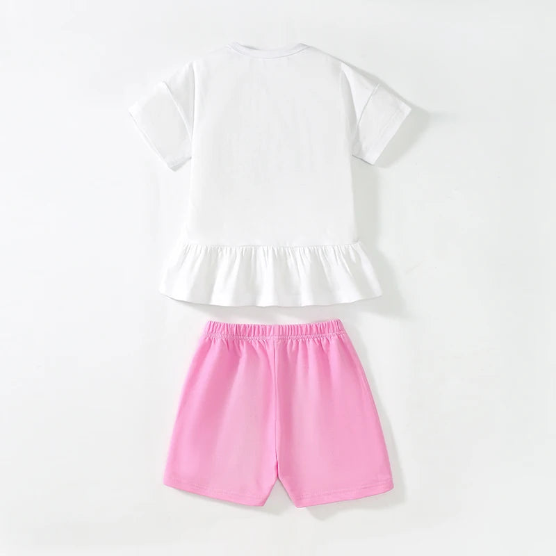 Girls Rainbow Print Clothing Sets for Summer childrensterritory