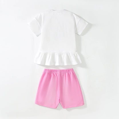 Girls Rainbow Print Clothing Sets for Summer childrensterritory