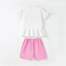 Girls Rainbow Print Clothing Sets for Summer childrensterritory