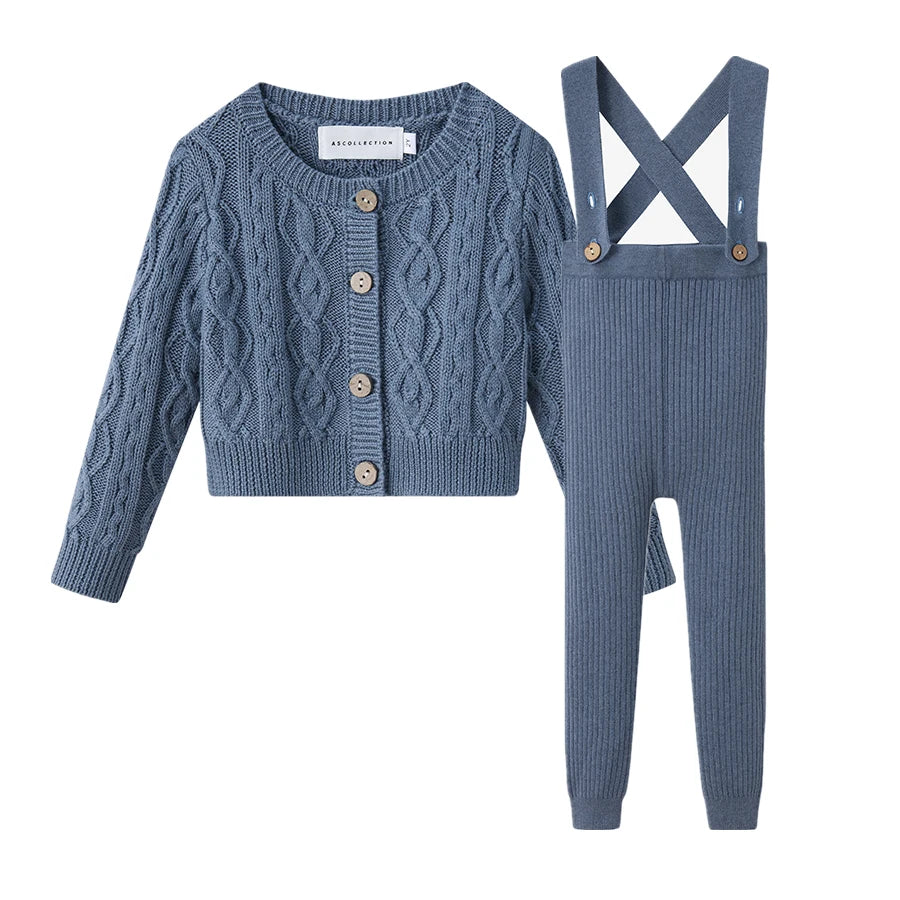 Blue Shabbos Print Soft Wool Knitted Family Matching Clothing childrensterritory