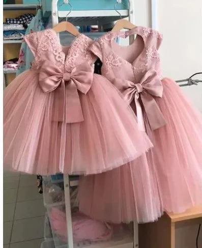 Backless Mommy and Me Matching Party Dresses