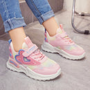 Heart-shaped Breathable Mesh Kids Girls Pink Sports Shoes