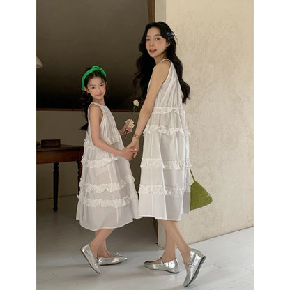Mommy And Me Matching Sleeveless Midi Dresses