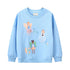 Long Sleeve Cartoon Embroidery Children Girls Sweatshirts childrensterritory