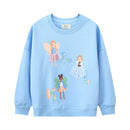 Cartoon Glitter Butterfly Design Little Girls Sweatshirts
