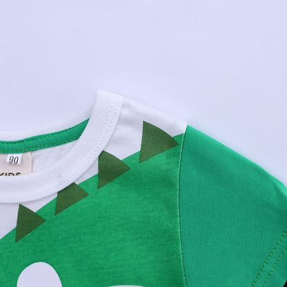 Cartoon Dinosaur Print Kids Boys Casual T-shirts/Tops childrensterritory
