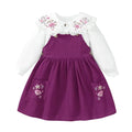 Floral Embroidery Shirt with Dress 2pcs Set for Little Girls childrensterritory