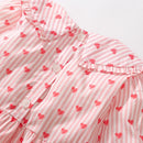 Long-Sleeved Sweetheart Lapel Collar Design Dresses for Girls childrensterritory