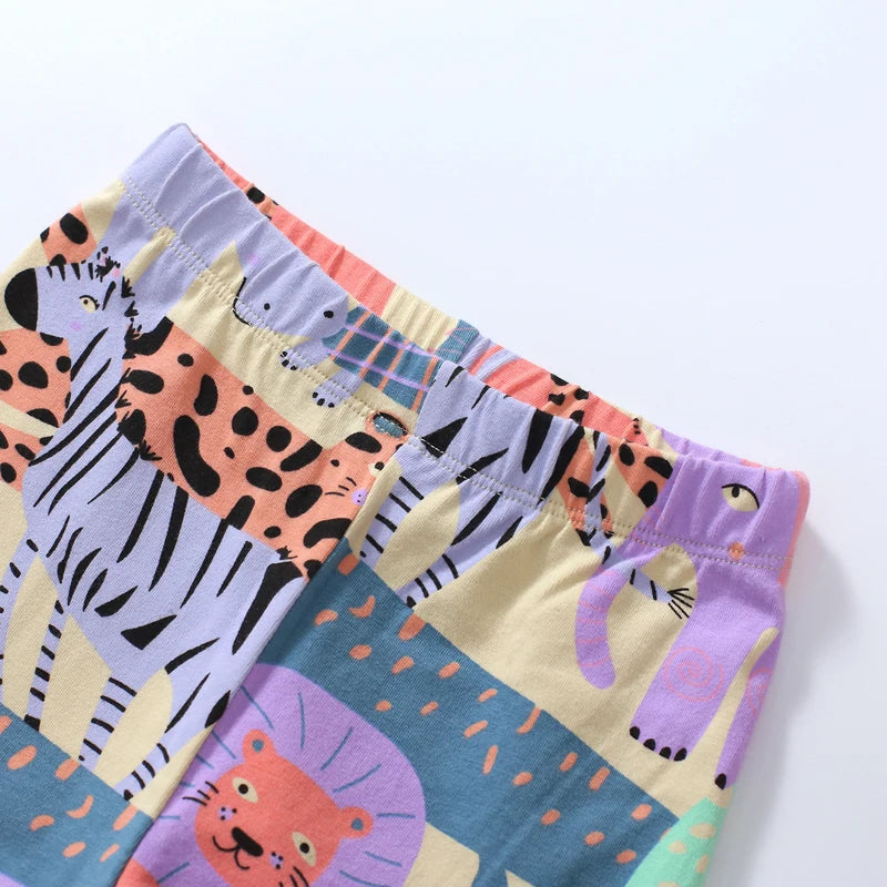 Cartoon Print Sweatshirt and Trouser Set for Kids Girls childrensterritory