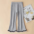 Thin Velvet Bell-bottom Design Kids Girls Winter Pants childrensterritory