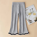 Thin Velvet Bell-bottom Design Kids Girls Winter Pants childrensterritory