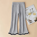 Thin Velvet Bell-bottom Design Kids Girls Winter Pants childrensterritory