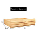 Multi-Layer Wooden Easel Box with Drawers for Stationery Storage
