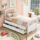 Twin-size Wooden Bed with 6 Drawers for Kids childrensterritory