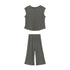 Kids Girls Summertime Sleeveless T-Shirt + Trousers Casual Outfit Set childrensterritory