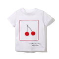 Half-Sleeves Cartoon Print Summer Casual Tops For Girls childrensterritory