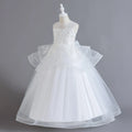 Sleeveless Flower Embroidery Princess Dresses For Girls childrensterritory