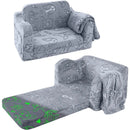 Kids' Foldable Sofa that Turns Into a Lounger with a Blanket