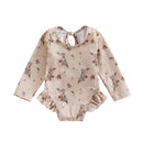 Floral Print Long Sleeve Kid Girl Beachwear Swimsuit childrensterritory