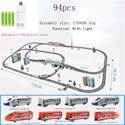 High-Speed Electric Train Model Assembly DIY Set for Kids childrensterritory