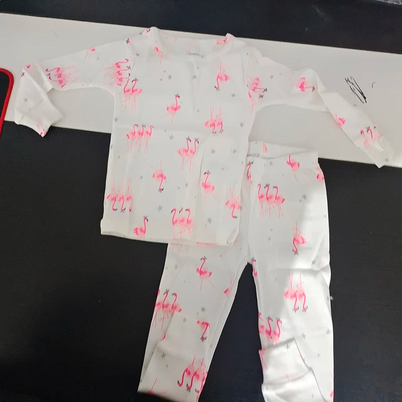 Long-Sleeved Cartoon Print Autumn Kids Clothing Set