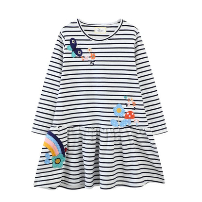 Kids Girls Princess Dancing Girls Print Winter Party Dresses