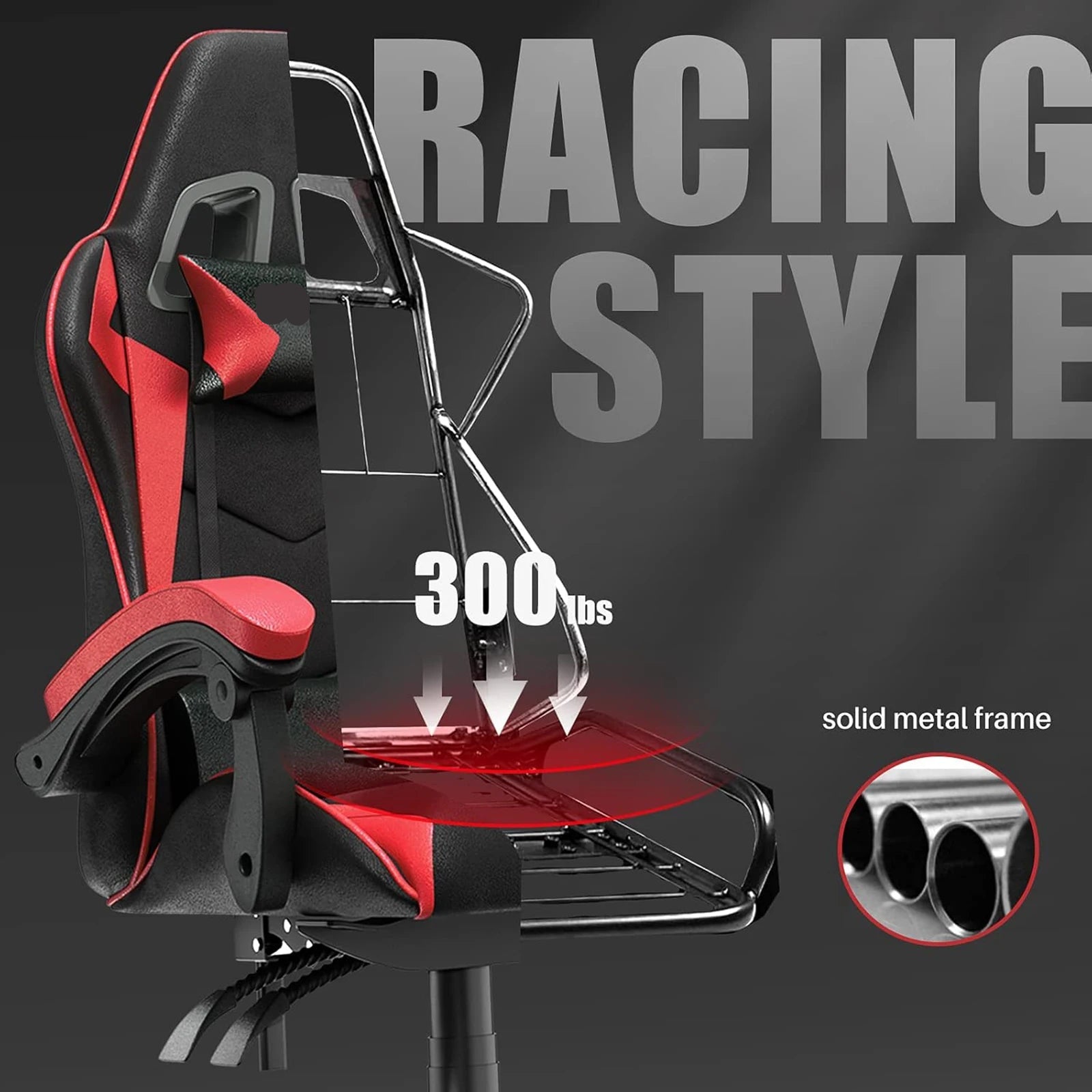Adjustable Gamer Chairs with Lumbar Cushion + Headrest childrensterritory