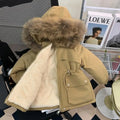 Girls’ Long-Sleeved Soft And Fluffy Winter Jackets childrensterritory