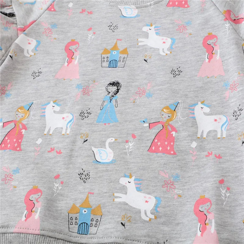 Kids Cartoon Design Girls Sweatshirts childrensterritory