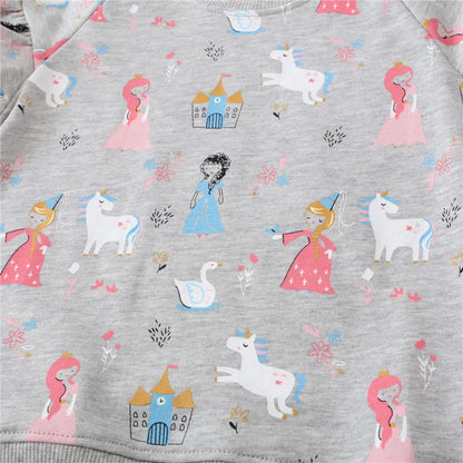 Cartoo Design Kids Girls Sweatshirts for Spring childrensterritory