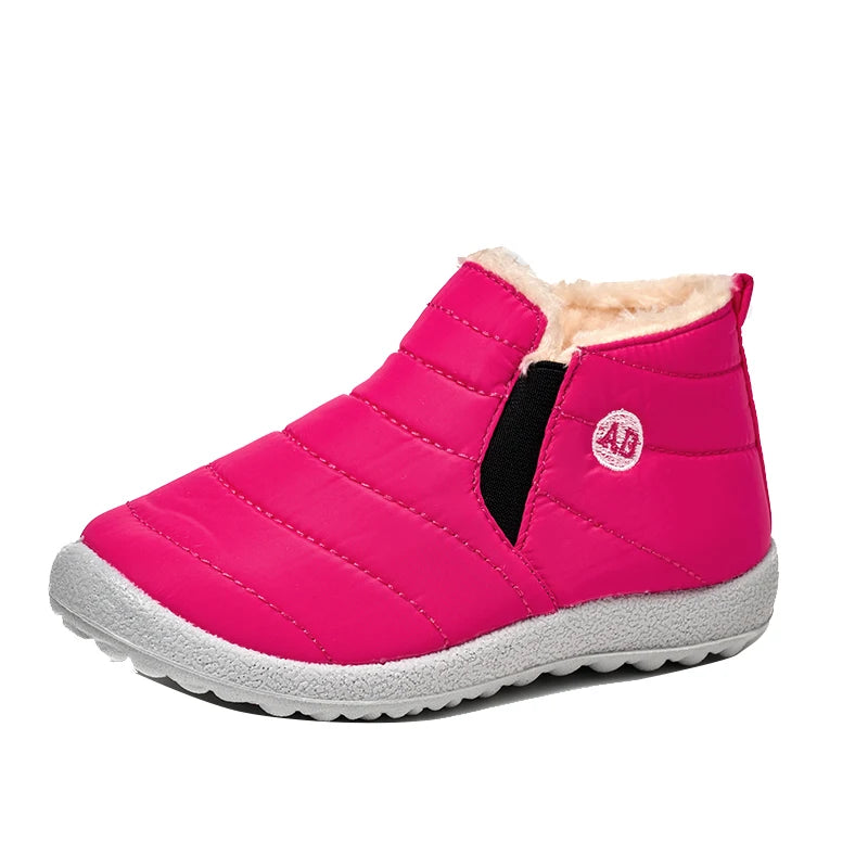 Warm Plush Leather Winter Snow Boots for KIds