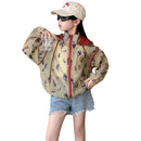 Young Girls Floral Pattern Hooded Jacket for All Season childrensterritory
