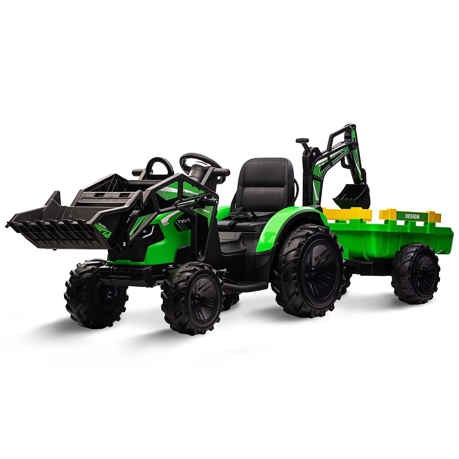 3 in 1 Remote Control Kids Ride on Tractor, Excavator &amp; Bulldozer Toy childrensterritory