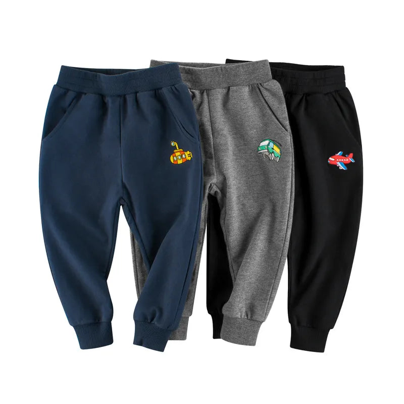 Kids Boys Casual Long Cotton Trousers Warm Sport Pants childrensterritory