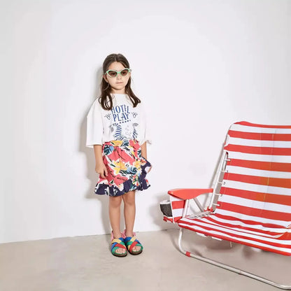 Kids Summer Cute Print T-shirts and Leggings Shorts Sets childrensterritory