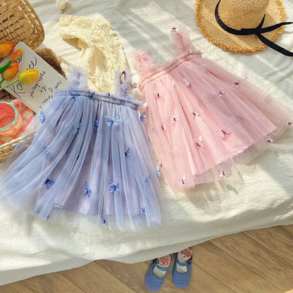 Baby Girl Butterfly Sequins Tulle Summer Sweet Outfits childrensterritory