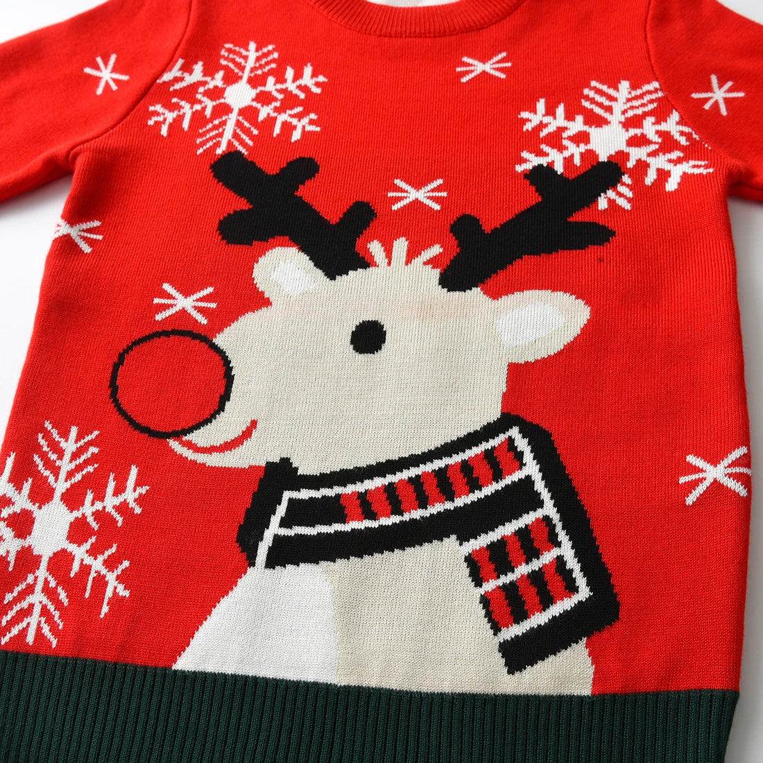 Kids’ Warm Long-Sleeve Sweater with Christmas Print