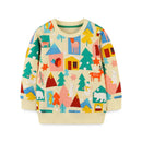Kids Cartoon Print Long Sleeve Sweatshirts childrensterritory