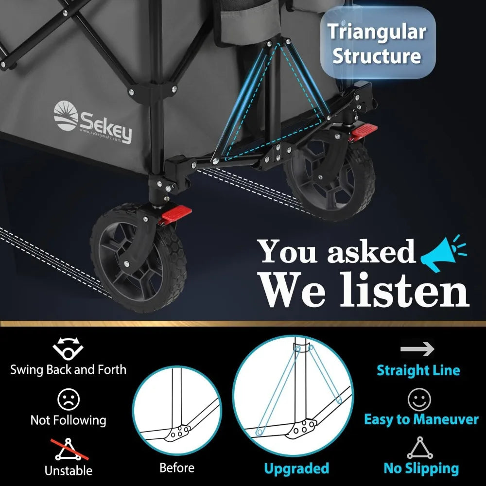 Versatile Portable Wagon Cart With All-Terrain Wheels childrensterritory
