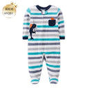 Newborn Baby Zipper Up Overalls Fleece Romper for Winter childrensterritory