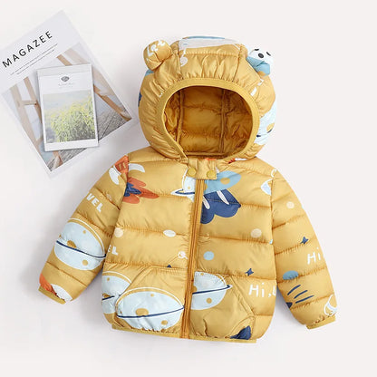 Baby/Kids Dinosaur &amp; Floral Print Hooded Jackets