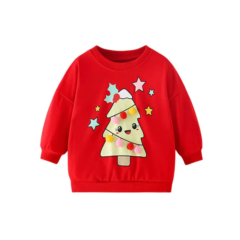 Kids Girls Cartoon Print Sweatshirts for Winter childrensterritory