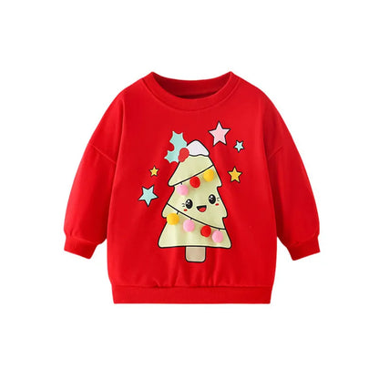 Kids Girls Cartoon Print Sweatshirts for Winter childrensterritory