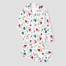 Colorful Christmas Print Long Sleeve Pajamas Sets for Family childrensterritory
