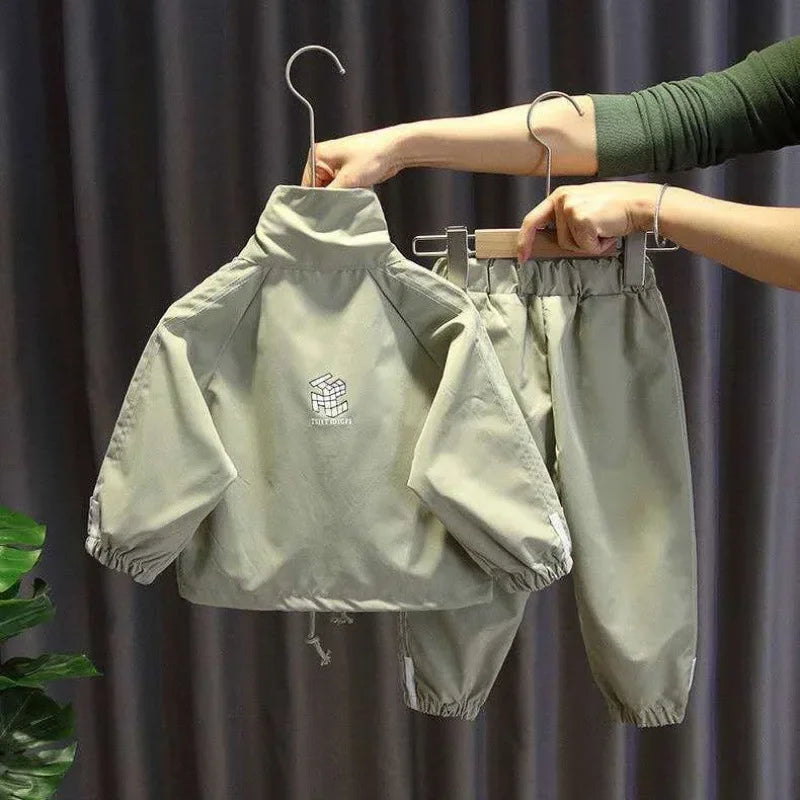 Baby Boys' Half-zip Sportswear Hoodie + Pants Set