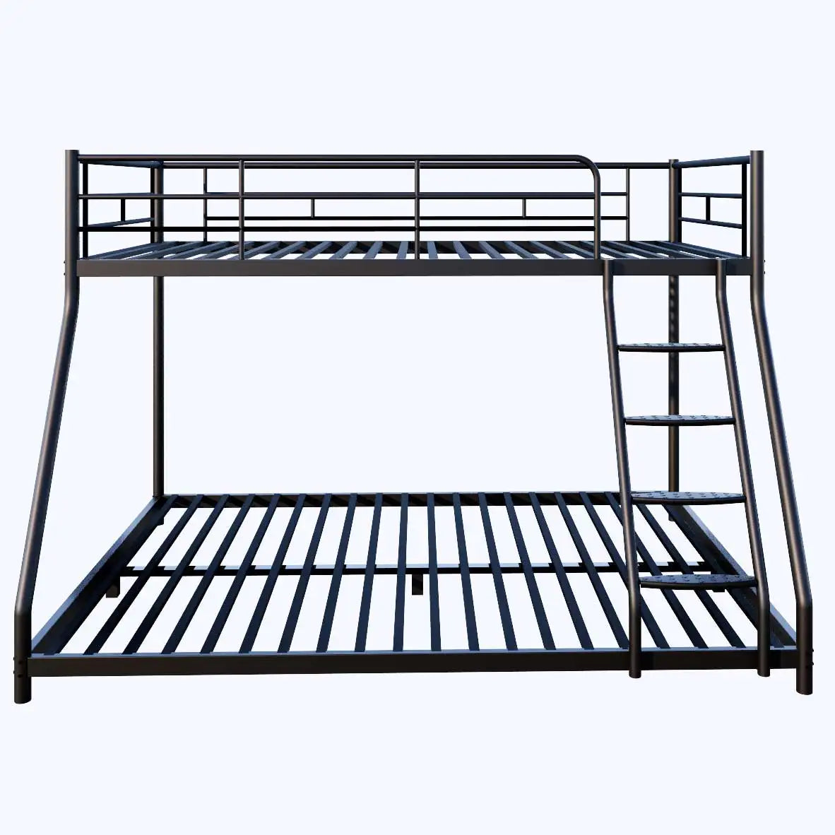 Cozy Twin Oversized Metal Bunk Bed with Padded Sides childrensterritory