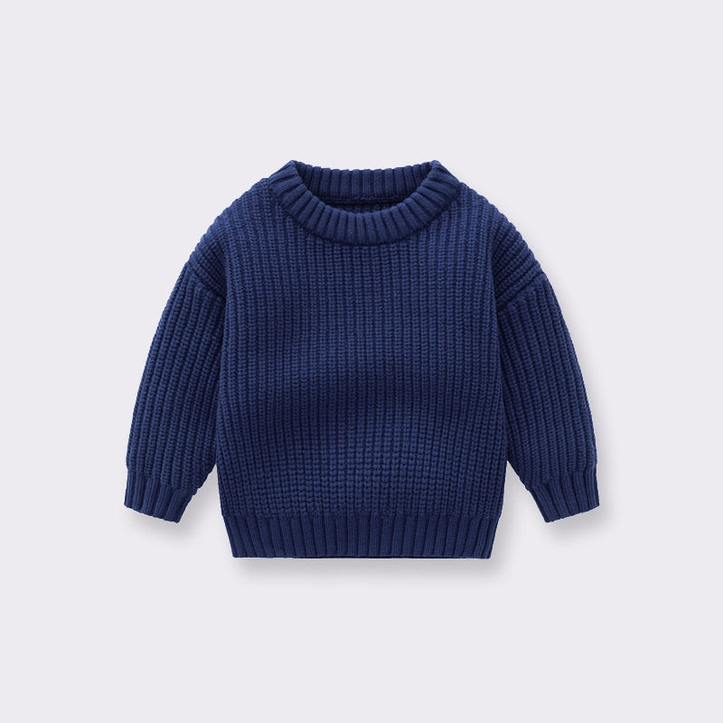 Baby/Kids Loose Round Neck Knitted Sweater Pullover childrensterritory
